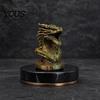 Desktop Dragon Decoration Head Figurine, 3D Printed Fantasy Statue, Mythical Black Sculpture Animal for Home Office Desk Decor, Gift Collectors Scale