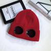 Unisex Windproof Goggles & Velvet-Lined Ski Hat – European/American Style Knit Warm Wool Hat