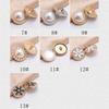 10Pcs 18/20/25Mm Flower Pearl Rhinestones Plastic Shank Buttons For Women Garment Jacket Sweater Handmade Sewing Accessories