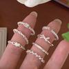 Irregular Three-dimensional Bow Ring with Female Niche Design, Adjustable Index Finger Ring, Korean Style Internet Famous Ring