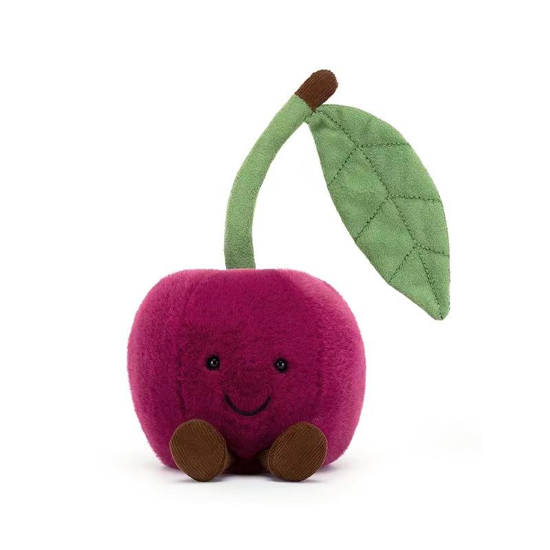 Simulations-Obst- und Gemüsepuppe Tomaten-Serie Plüschtier Pfirsichpuppe Ornament Aubergine