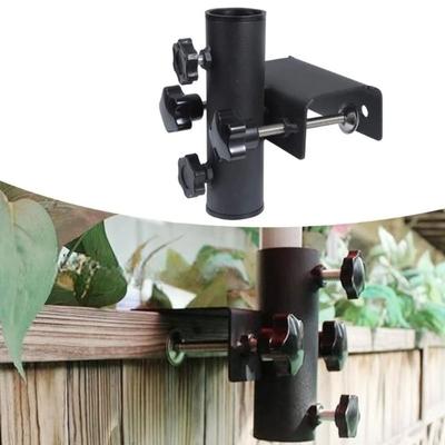 Adjustable Garden Bracket Flexible Patio Umbrella Mount Parasol Support Clamp  Fence Attachment