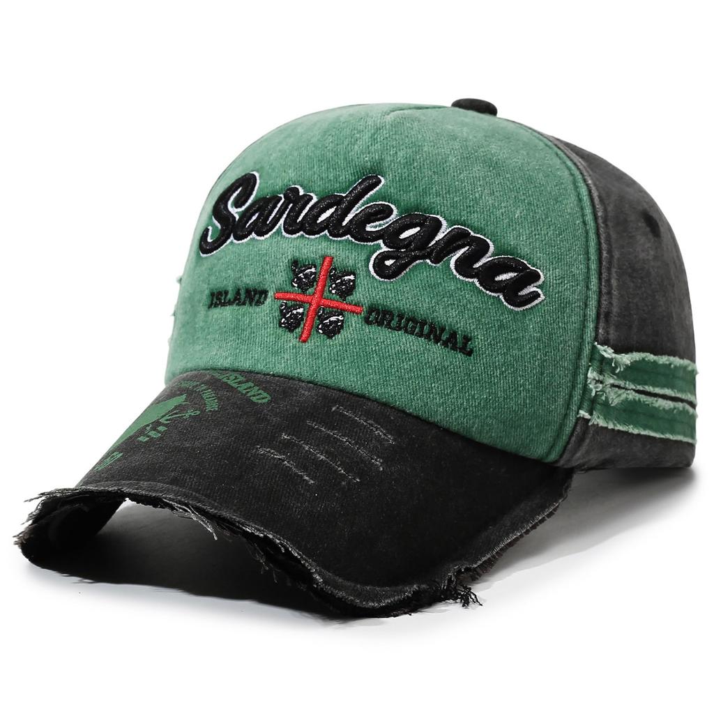 New washed and old embroidered letter baseball cap men's and women's cap versatile outdoor sunshade sun protection hat