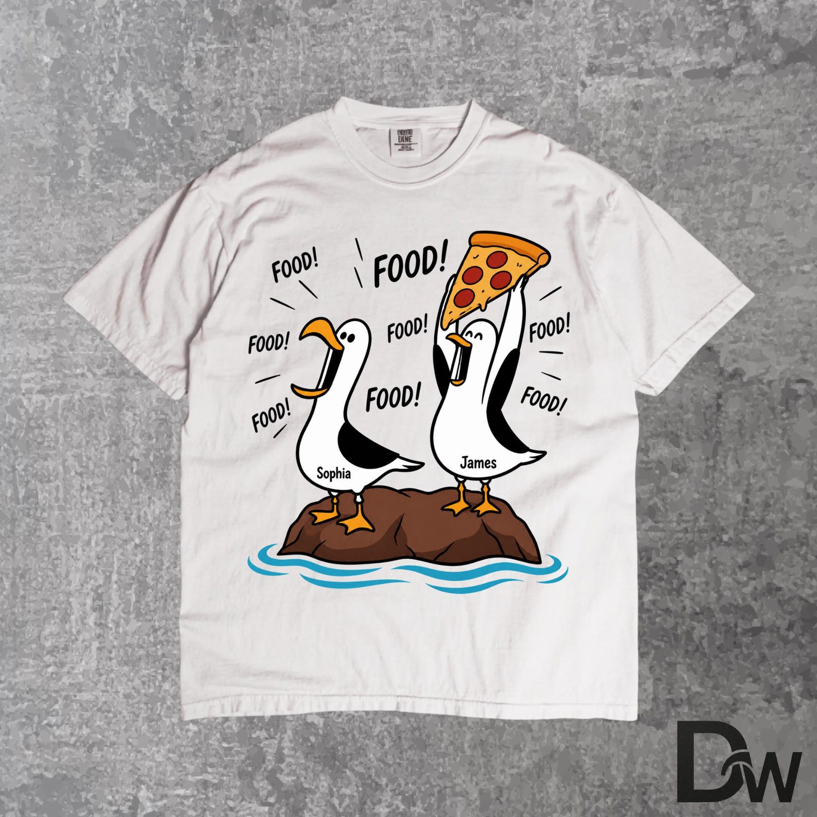 Food Food Food Seagull, Funny Seagull T Shirt, Food Lover Meme Tee, Hungry Bird Graphic Shirt, Funny Animal Food Tee M