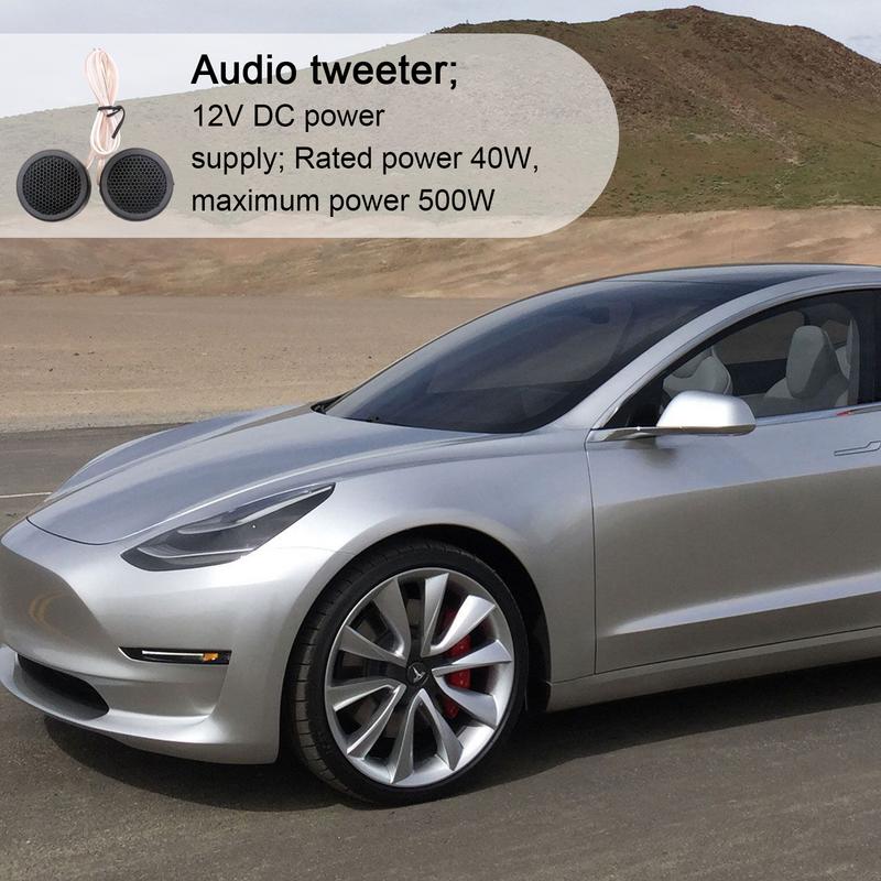 Car Tweeter 500W Dome Mini High-Efficiency Speakers Tweeter Loudspeaker Horn Loudly Stereo Tweeter Black Car Speakers 2Pcs For