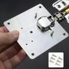 1-10Sets Stainless Steel Hinge Repair Plate Kits Cabinet Door Hinges Mounting Tool with Screw Flat Fixing Brackets Hardware Tool