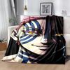Demon Slayer Akaza printed throw blanket—lightweight,soft,warm;versatile blanket for all seasons—perfect as &air-conditioning throw,nap blanket