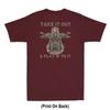 Take It Out And Play With It Funny Biker Skeleton Print On Back Unisexs Tshirt