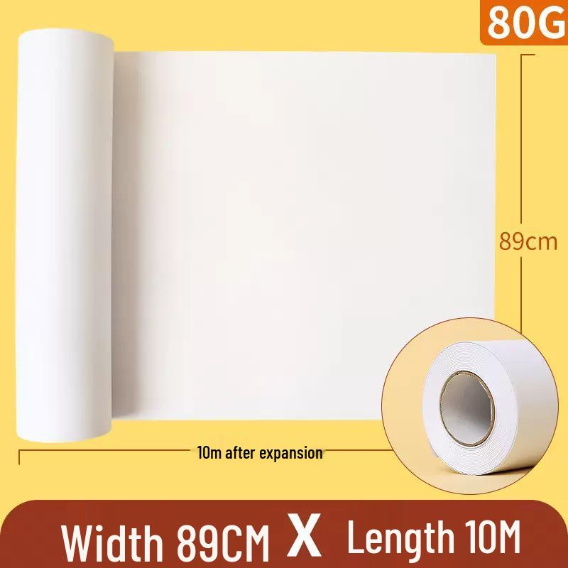 100-Meter Blank Graffiti Scroll: White Canvas for Children and Kindergarten Art