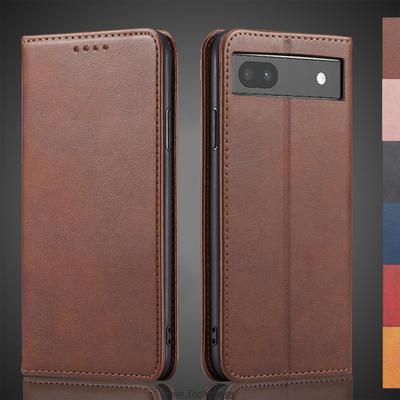 Magnetic Attraction Leather Case for Google Pixel 6A Pixel6A 6.1" Holster Flip Cover Case Wallet Phone Bags Capa Fundas Coque