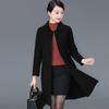 Women's Turn Down Collar Long Sleeve Slim Fit Commute Style Maxi Wool Coat Single Breasted Woolen Outer Jacket