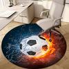 Fire And Water ball Circular Rug - Office Decorative Carpet For Living Room Bedroom Door Mat Floor Rug Computer Chair Area Rug