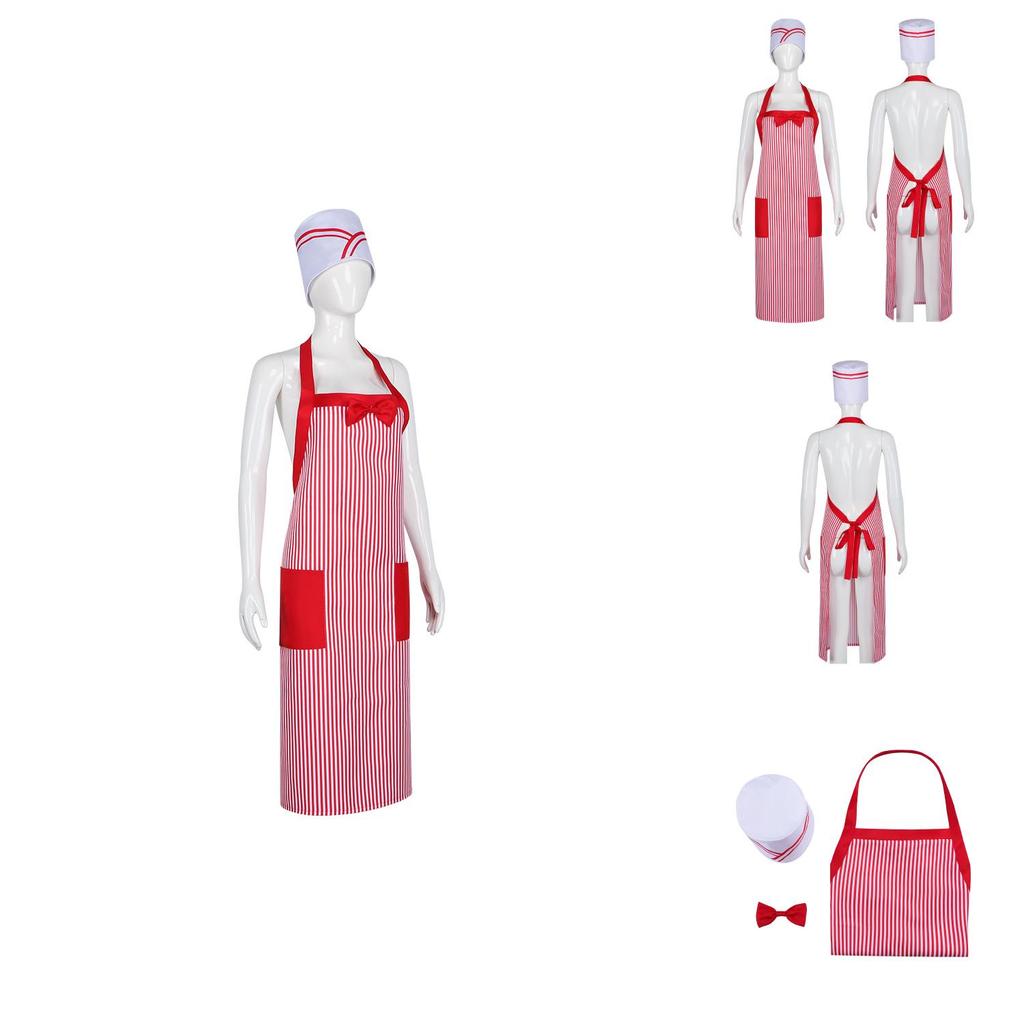 Street Style Cosplay Costume With Cotton Blend Fabric And Chef Hat For Anime Conventions