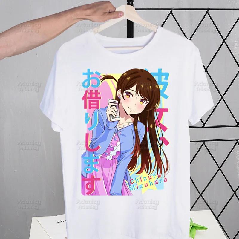 Rent A Girlfriend Chizuru Mizuhara T-shirts Funny Hip Hop Summer Women  Men Tshirts Streetwear Ulzzang Harajuku T-Shirt Shirt