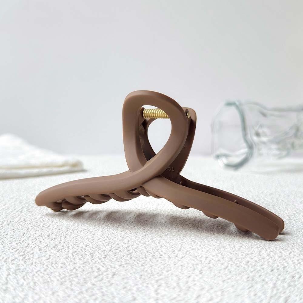 Korean Style Silicone Shark Clip Safe Straight Line Shaped Hair Claw Solid Color Shark Clip  Party