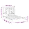 Solid Wood Bed with Headboard 140x200 cm Pine