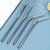 4pcs Flexible 304 Stainless Steel Straws Bendable Reusable Metal Straw For Cup Mug Home Outdoor Travel Kitchen Dining Set