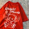 Endless Strvggle Angel Bear Men Women T-Shirts Breathable Loose Tops Summer Unisex Tee Clothing O-Neck Loose T-Shirts Couple