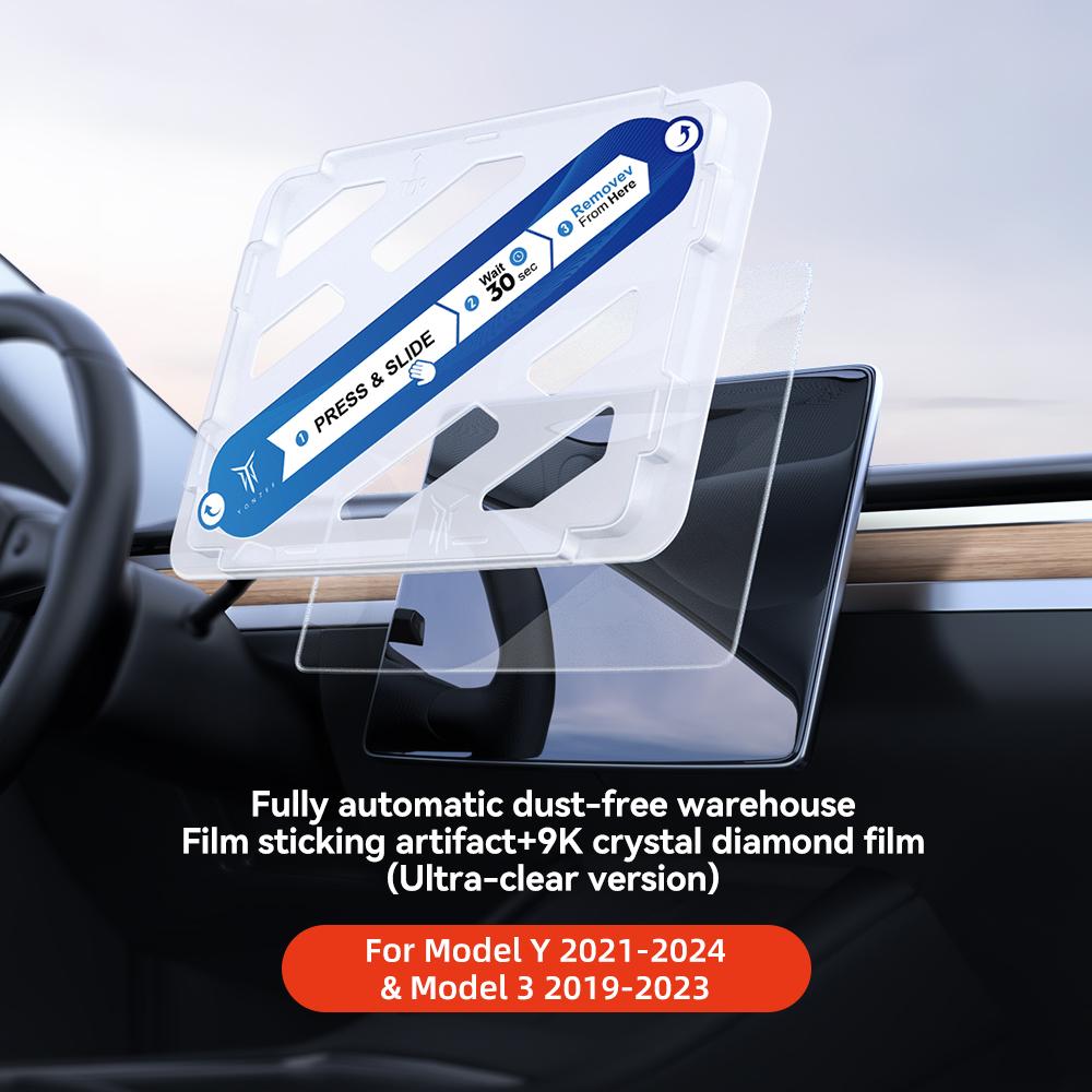 YZ Tempered Glass Screen Protector For Tesla Model 3 Y 2022 2021 Center Control Accessorie Matte Anti Glare HD Film Protection