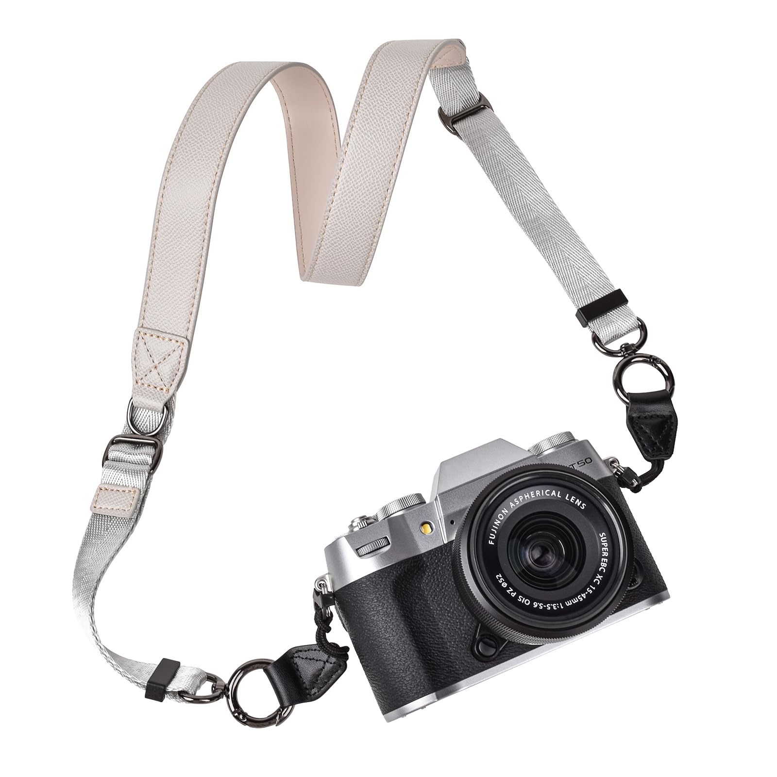 

VOVMOEYA Camera Camera Neck Strap with Triangle Ring for and Compatible with Fuji Compact and Mirrorless Digital Total Crossbody or Neck Strap with сірий колір
