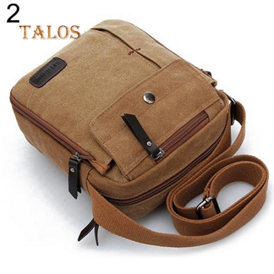 

Мужской простой повседневный холщовый рюкзак, многофункциональная уличная сумка через плечо, повседневная портативная сумка кофейный