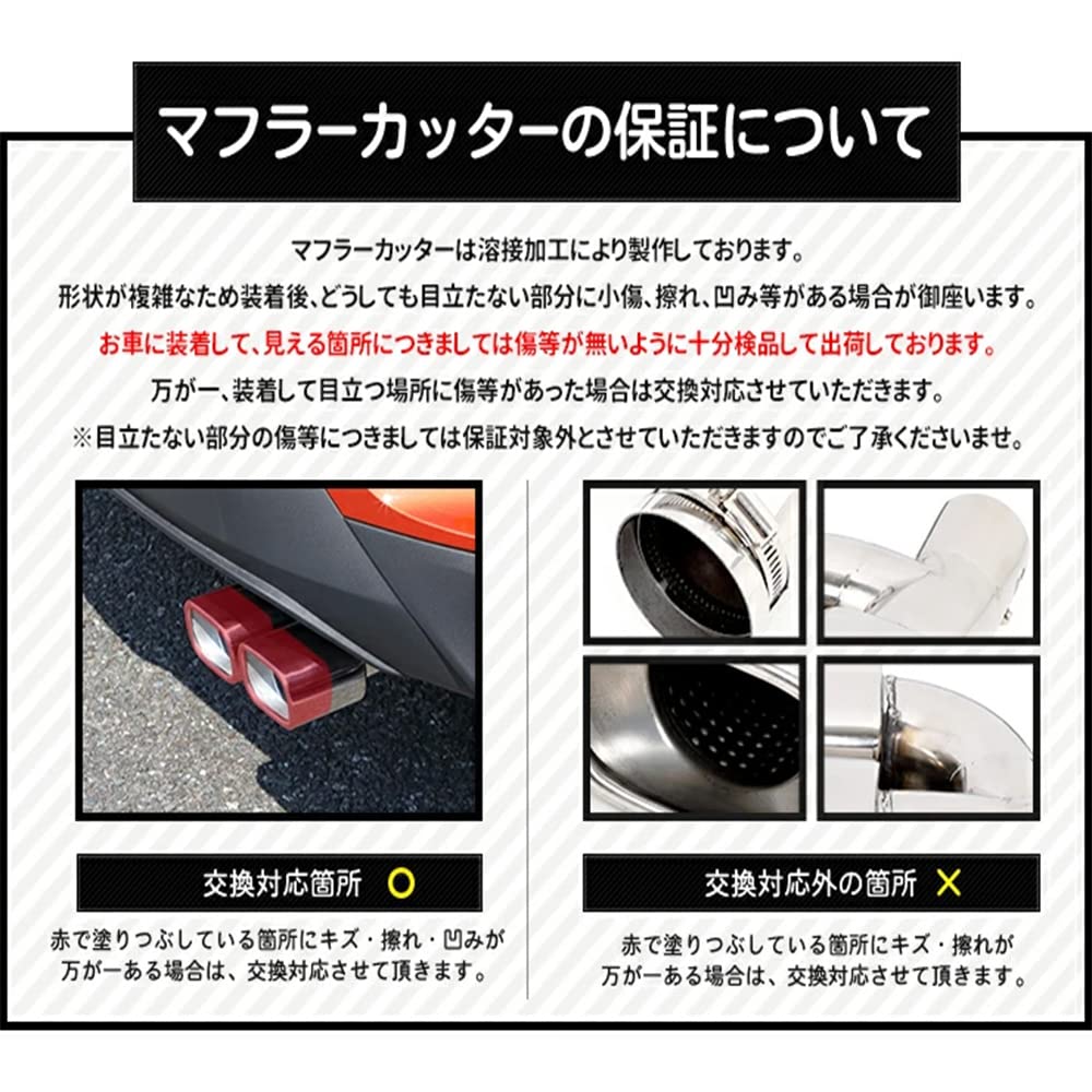 80 Series and Esquire Compatible Muffler Cutter Type Dual Exhaust Double with Drop Exterior Custom S YOURS Voxy, Noah, 2, [Stainless Steel],