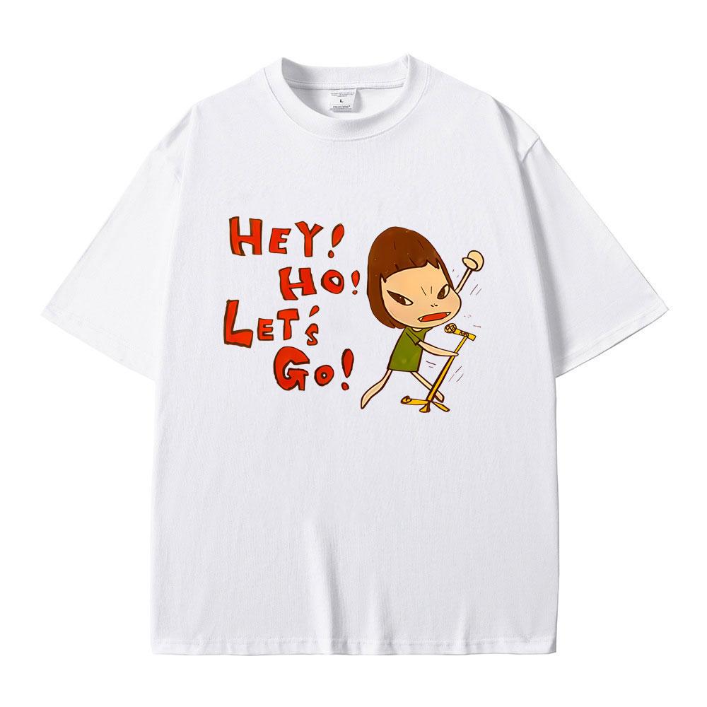 Hot Sale Yoshitomo Nara Hey Ho Lets Go T Shirts Unisex Unisex Casual Funny Humor Tshirt Summer Unisex Y2k Art Aesthetic Streetwear