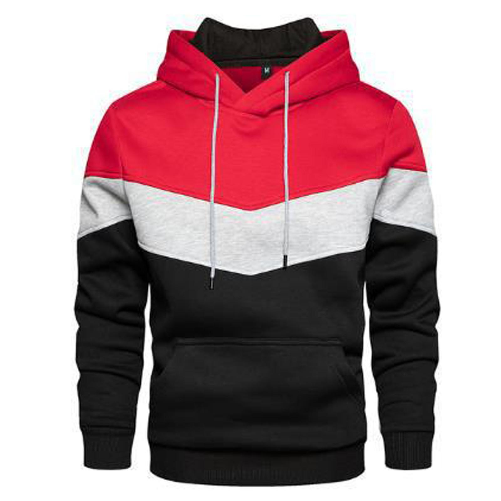 And Winter Hooded Men S Sweater Men S Long Sleeve Sweater Top S красный