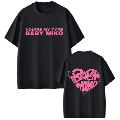 Young Miko Baby Miko Merch T-Shirt Herren Damen Hip Hop Mode Kurzarm T-Shirt Männlich Lässig reine Baumwolle Rundhals T-Shirts