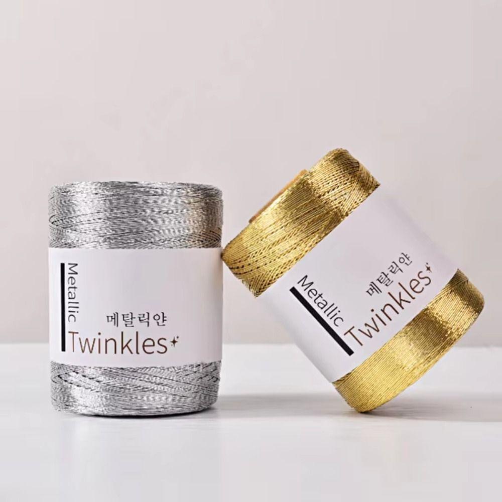 Sparkling Metallic Thread 1.0mm Flash Core Yarn Craft Glitter Crochet Thread  Crochet Accessories