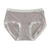 9347 Ultra-Thin Nude Ice Silk Women's Seamless Underwear with Extended Crotch and Anti-HPV Protection