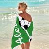 Individuelles Fußball Strandtuch Personalisierter Namensdruck Weich Schnelltrocknend Großes Badetuch für Sportfans Kindergeschenk