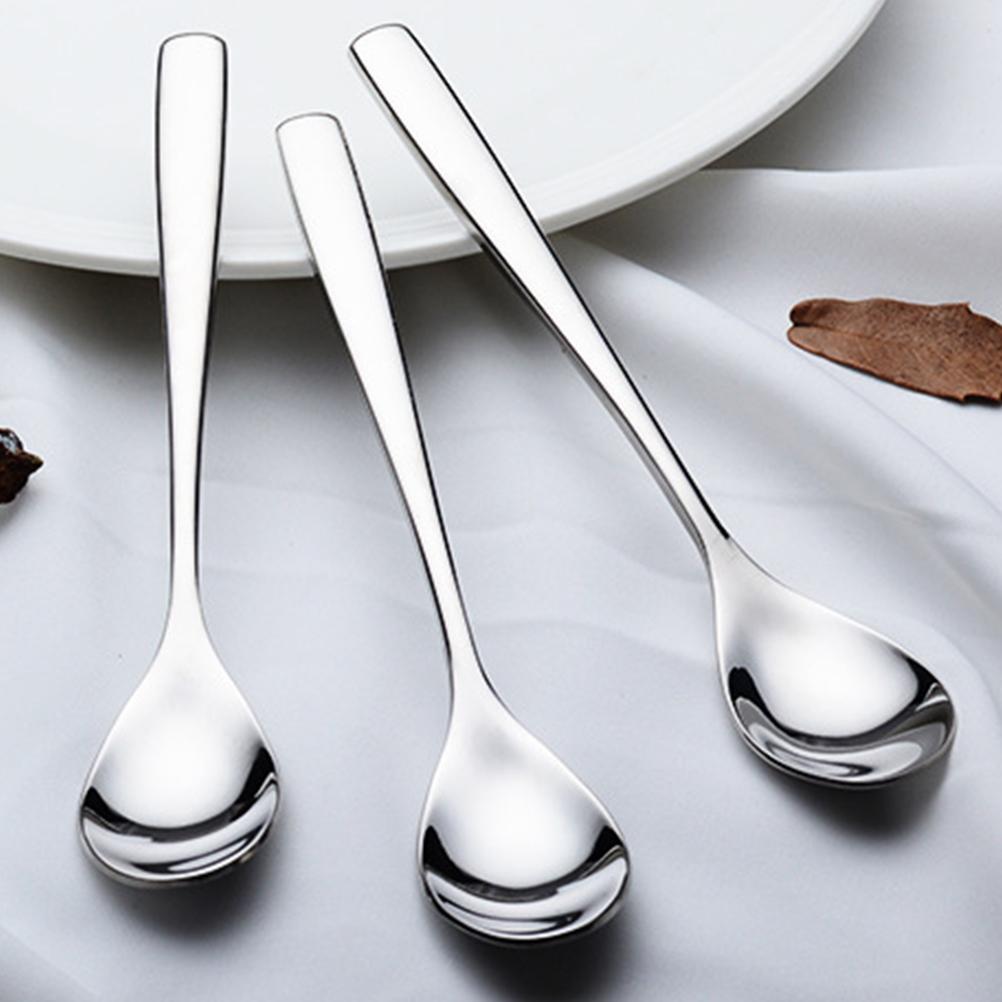6 ks míchací tyčinky na nápoje, servírovací lžíce, malé lžičky, naběračka na polévku z nerezové oceli, čajové lžičky na kávu, čtvercová rukojeť