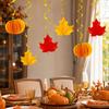 Thanksgiving Party Hanging Decorations Pumpkin Maple Leaf Ornaments (6 Pack)