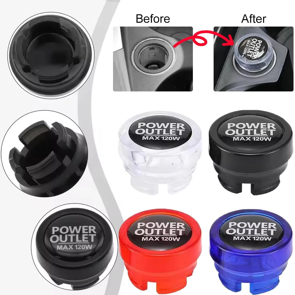 Universal Colorful Car Lighter Dust Cover High-quality Cars Ejector Button Decorative Plug Protective Cover Auto Accessories