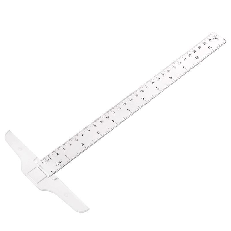 

Woodworking Ruler Tool T Square Ruler 30cm T Ruler Clear Transparent Measure Straight Measure Tool Metric Imperial
