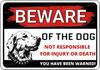 Beware of The Dog  Rottweiler You Have Been Warned Aluminum Sign  Outdoor Yard Warning Perfect for Fence Yard  Home Dec