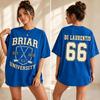 Fuori Sede Briar Dean Di Laurentis 66 Grafiche Maglietta Unisex Uomo Donna Girocollo Stampa Maglia da Hockey su Ghiaccio Retrò T-shirt Unisex