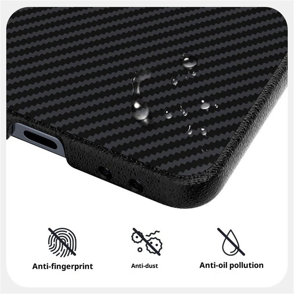 ABEEL For Samsung Galaxy Z Flip7 5G Magnetic Case Carbon Fiber Texture TPU PC PU Phone Back Cover