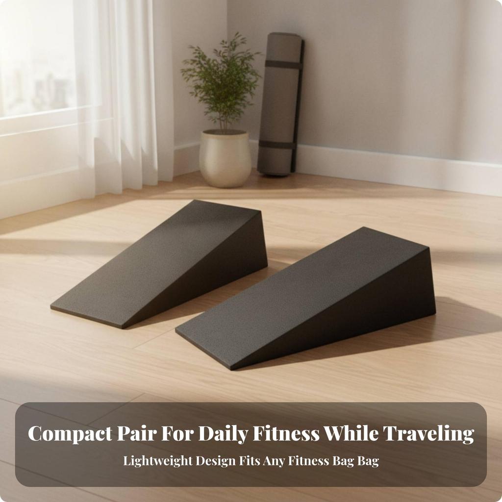 2 Pieces Calf Stretch Board Inclined Stretcher Stable for Home Gym