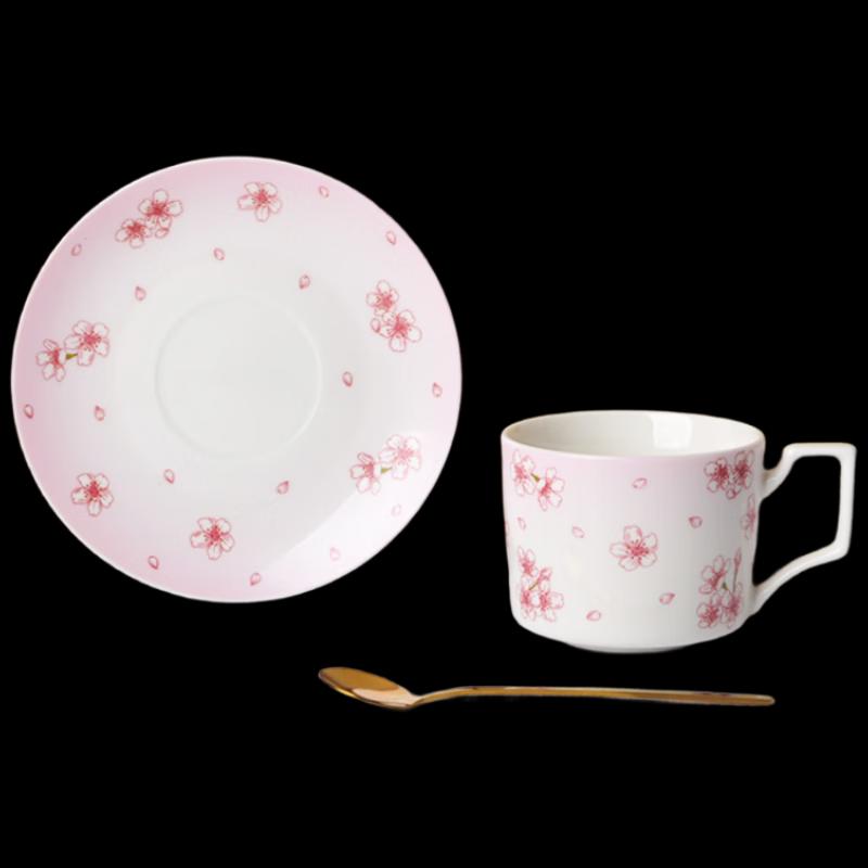 JIN MING LI Keramický hrnek na kávu a podšálek Dárková sada