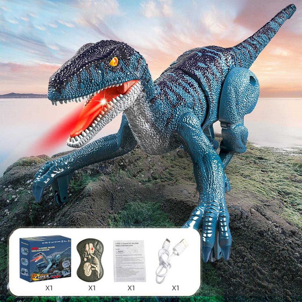 Remote Control Dinosaur Five Channel Simulation Electric Sound And Light Model
