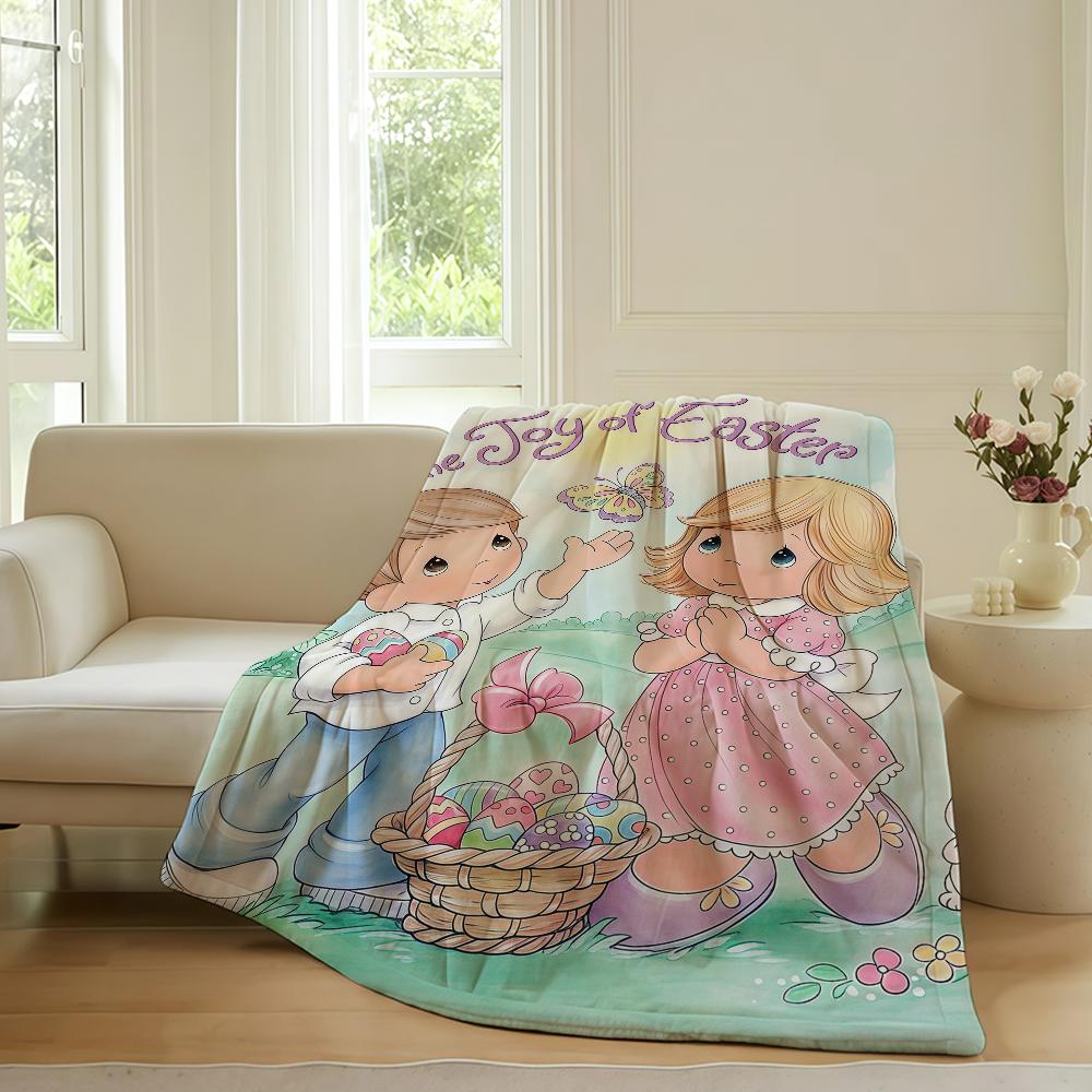 Cartoon Cute P Precious M Moments Blanket For Sofa Office Bed Plane Travel Sleep Read Relax Camping Soft And Warm