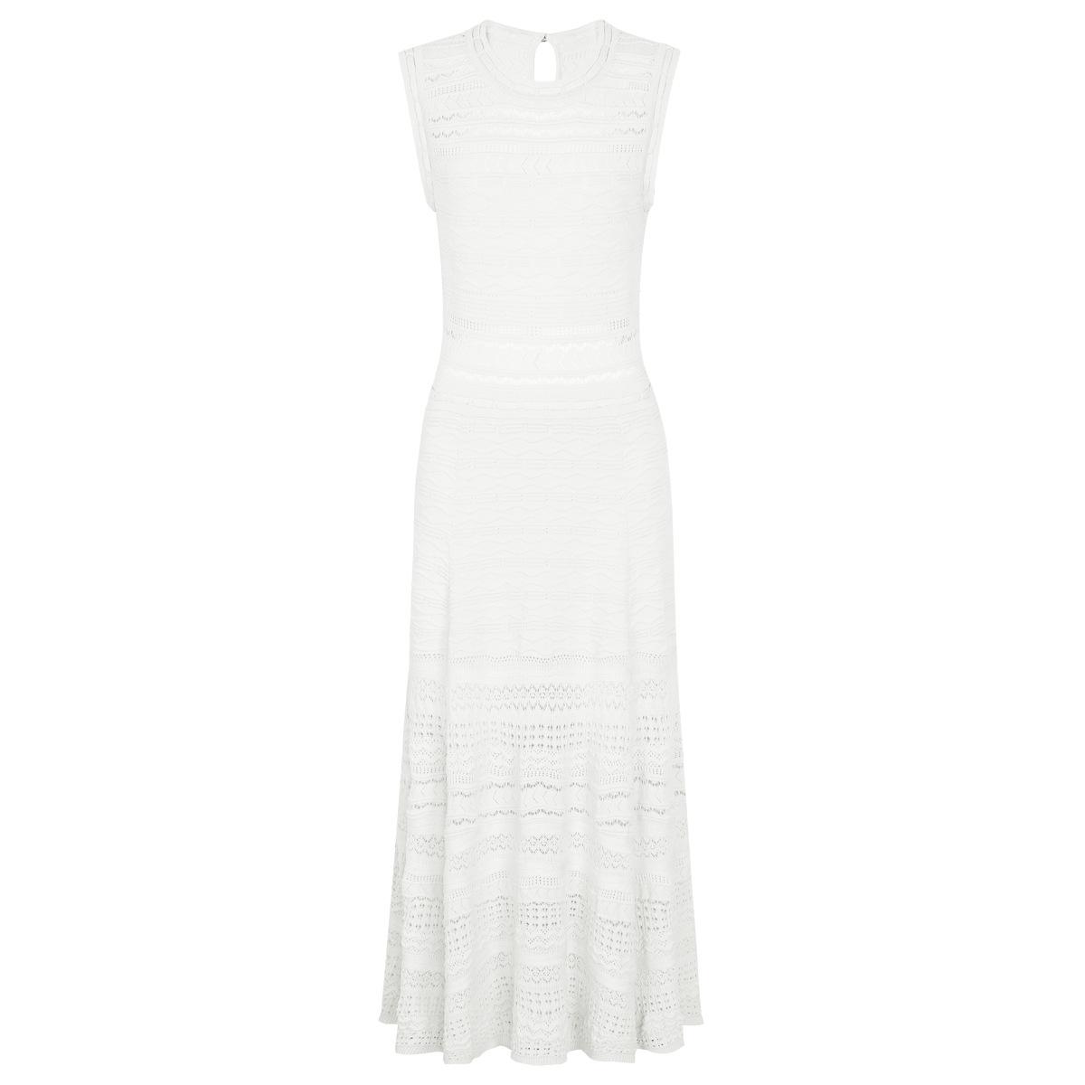 Spot high quality summer new celebrity Internet celebrity style slim and thin fashion sleeveless hollow dress 26159 S