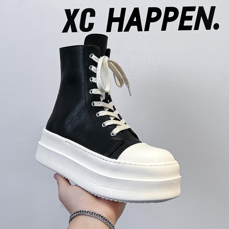 

Winter black board shoes men s platform couple same commuter big head derby shoes casual men 18458-R 38 чёрный