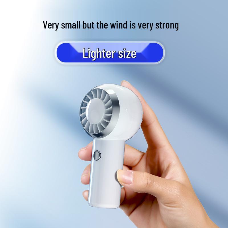 Compact Silent Handheld Fan with Powerful Wind & Long Battery Life