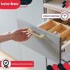 KOTARBAU® Kitchen Furniture Handle Classic Modern Oblong Long Matte Gold 126 MM Spacing 96 MM Set of 10