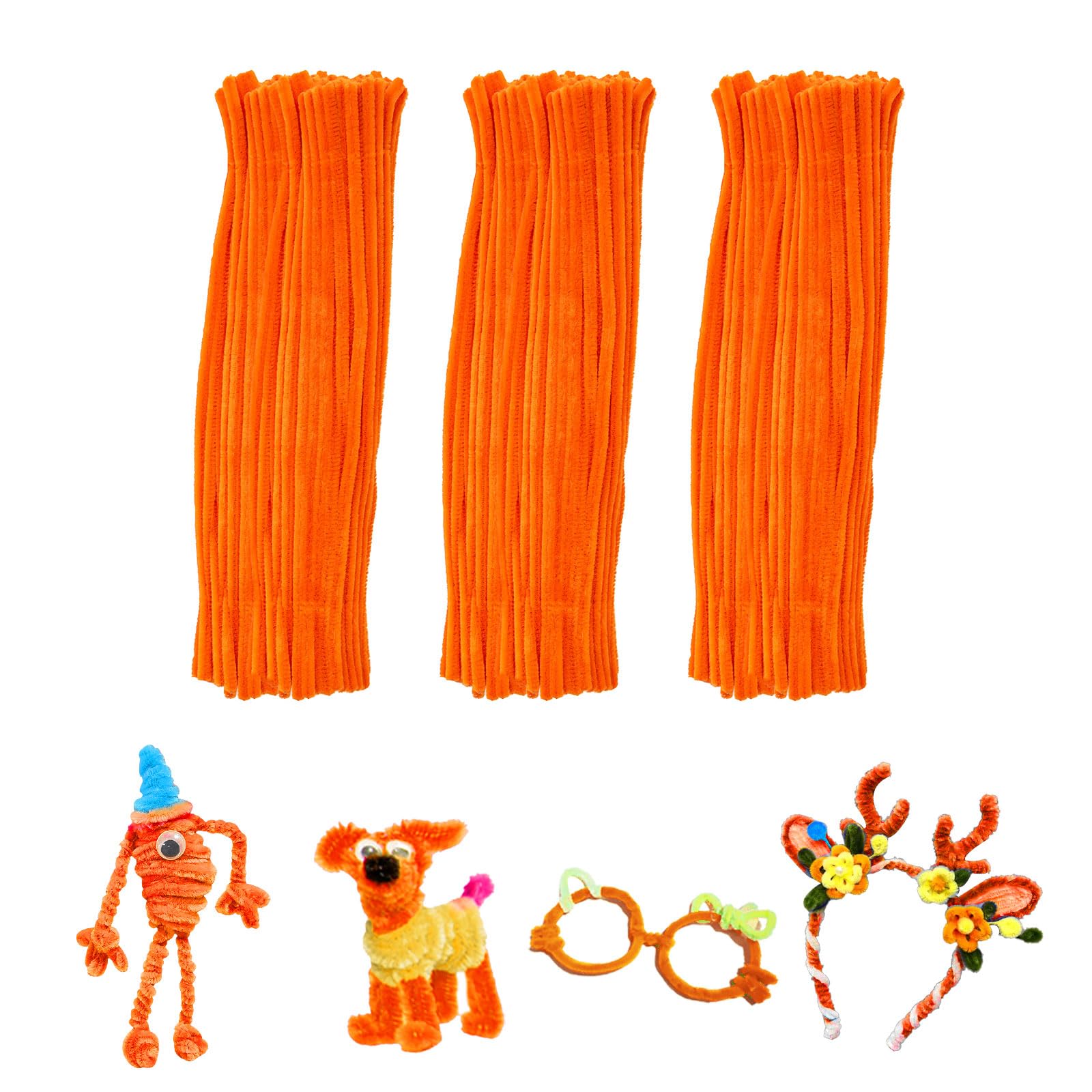 

Pipe Cleaners Craft Bulk,Kids Toys & Games Gifts,200pcs Arts Crafts,Chenille Stems Art Supplies for Projects Creative DIY Room Decor,Christmas 200&30CM помаранчевий