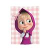 Cute Cartoon M Masha and Bear Blanket Coral Fleece Plush Summer Multi function Soft Throw Blanket for Sofa Travel Bedspread