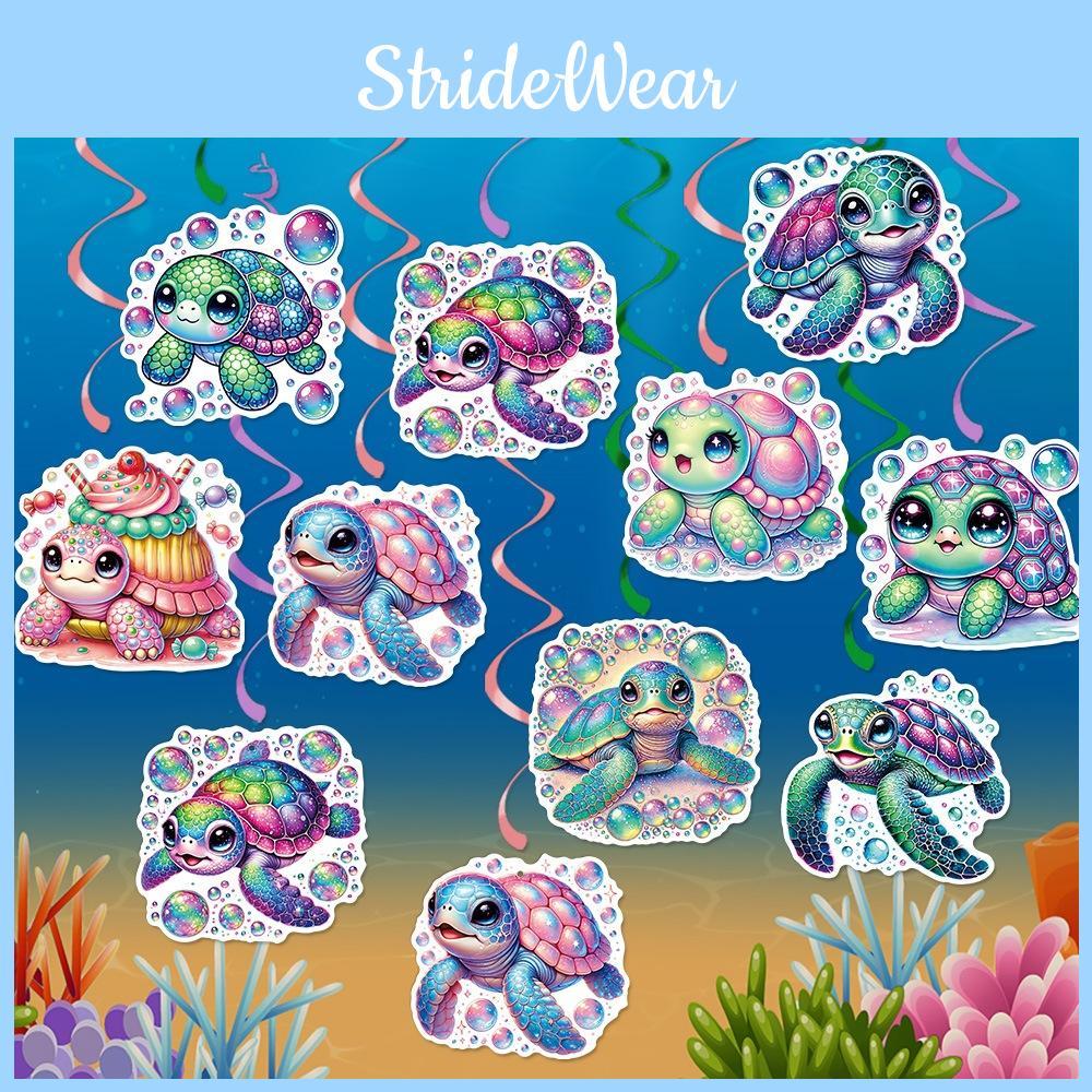 Birthday Turtle Sea Party Decor Spiral Hanging Ornaments For Ocean Theme Events
